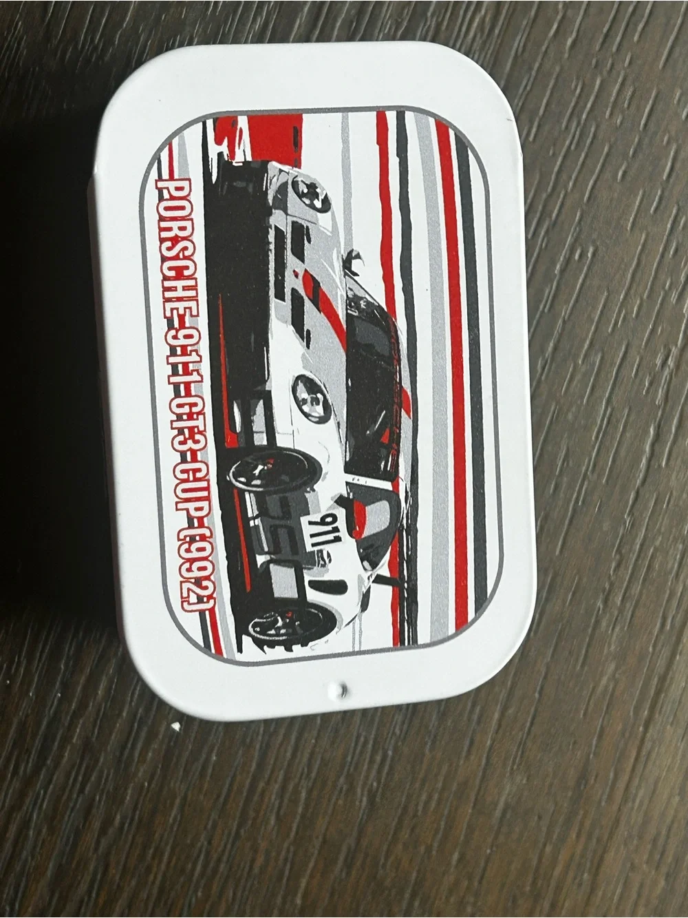 Race Car Toy - Silver with Red Stripe